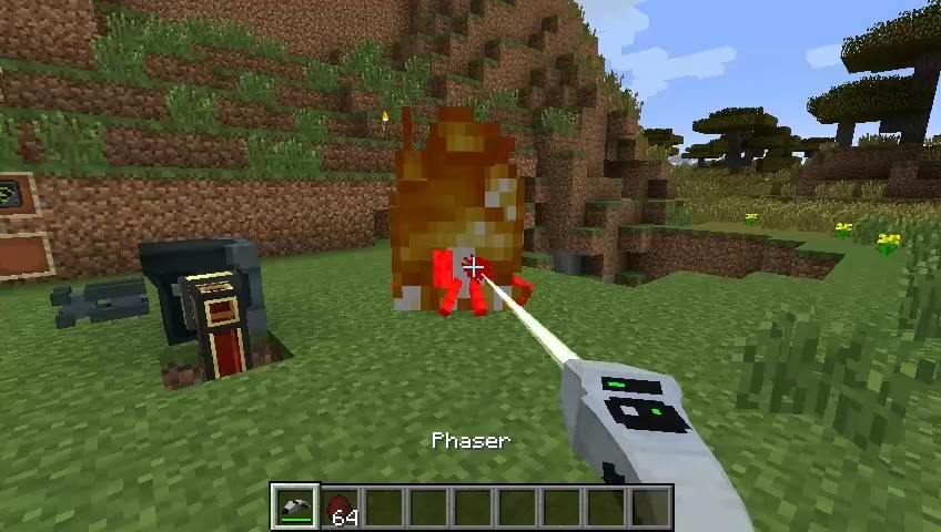 Phaser Setting Spider on Fire